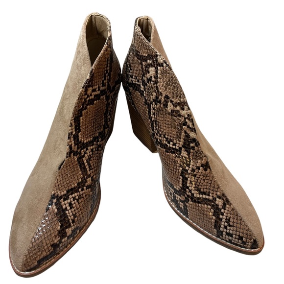 Coconuts by Matisse Shoes - COCONUTS BY MATISSE Hunny Half & Half Sueded/Snakeskin Print Ankle Booties SZ 8
